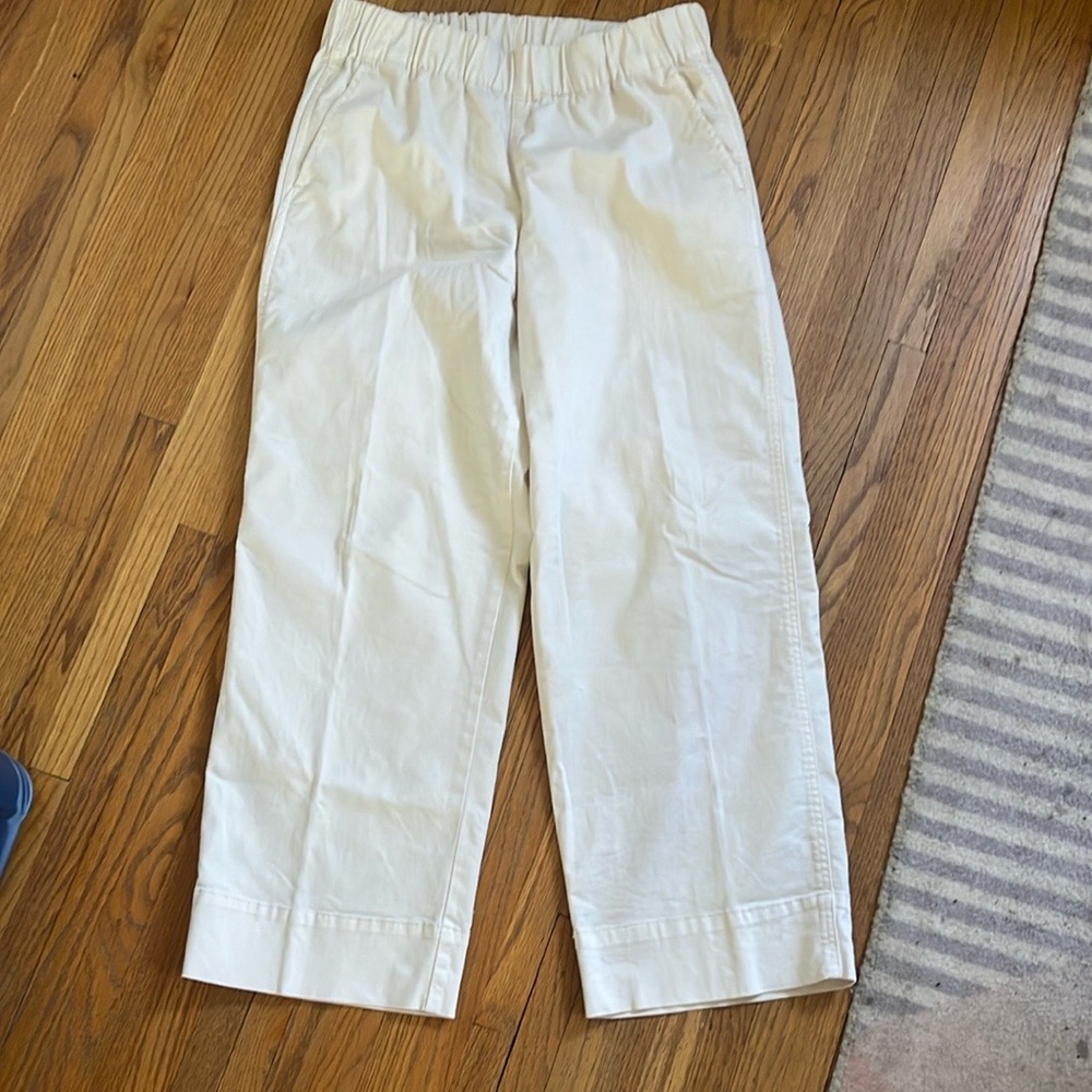 Jcrew cream cotton pants